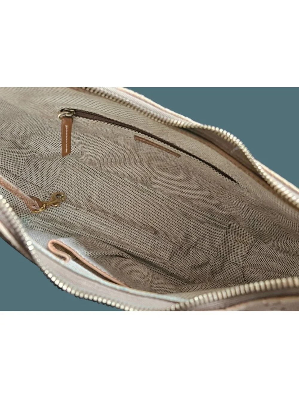 Vintage Dooney & Bourke Signature Canvas & Leather Brown Hobo Bag